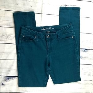 KENNETH COLE TEAL SKINNY JEANS 28